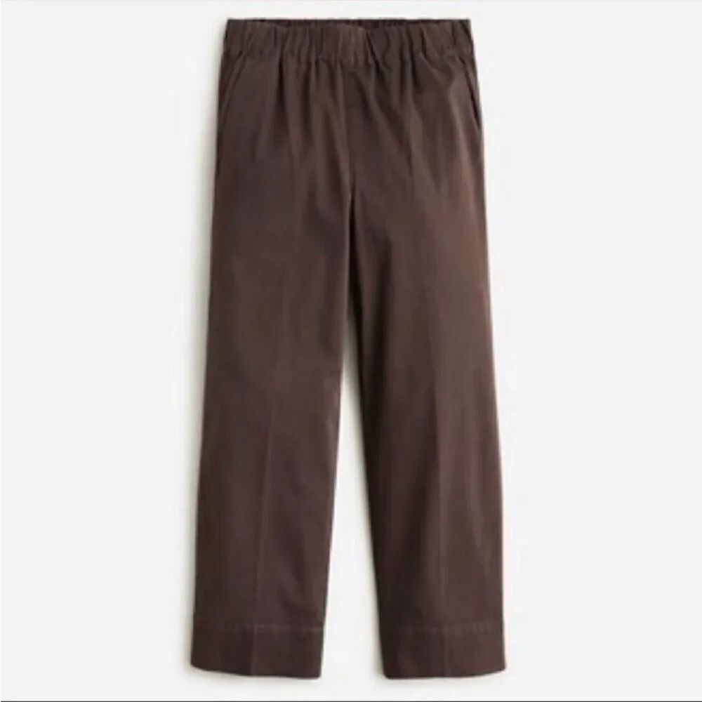J. Crew Astrid wide-leg chino pant size XL Brown BH357